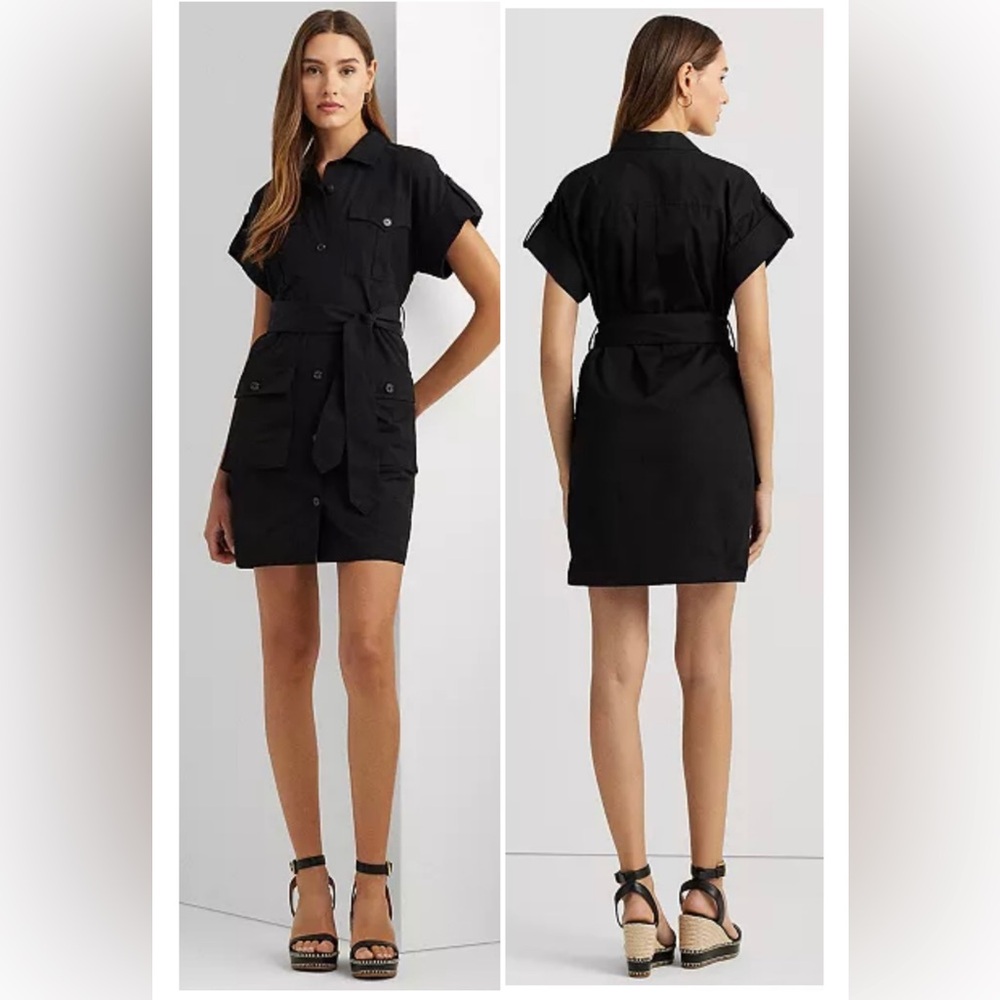 Ralph Lauren Black Utility Shirt Dress